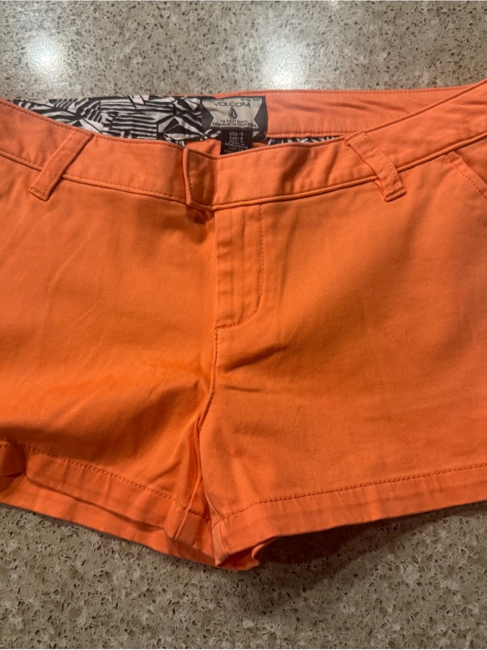 Volcom New Women's Bright Coral Casual Shorts